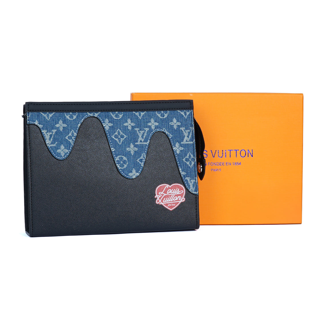 Louis Vuitton Leather Clutch Bag